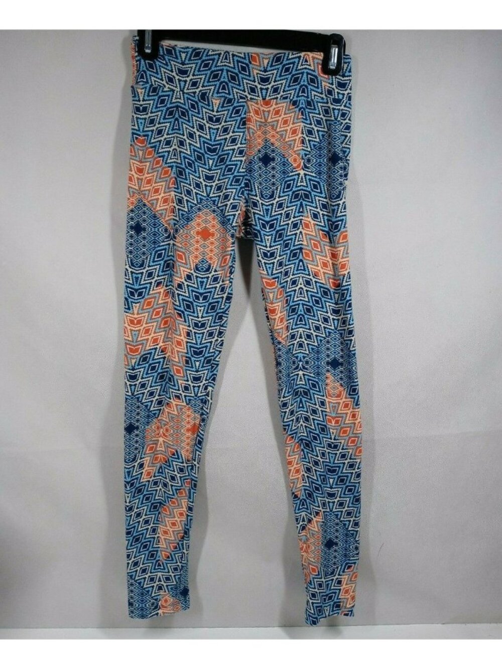 Lularoe One Size Leggings With Bright Multi-Colored Geometric Designs